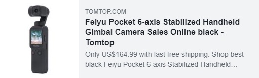 Feiyu Pocket 6-axis Stabilized Gimbal Camera 120 ° زاوية واسعة للغاية عدسة 4K / 60fps تسجيل فيديو شاشة تعمل باللمس السعر: 164.99 دولارًا يتم تسليمها بواسطة Duty Free Shipping